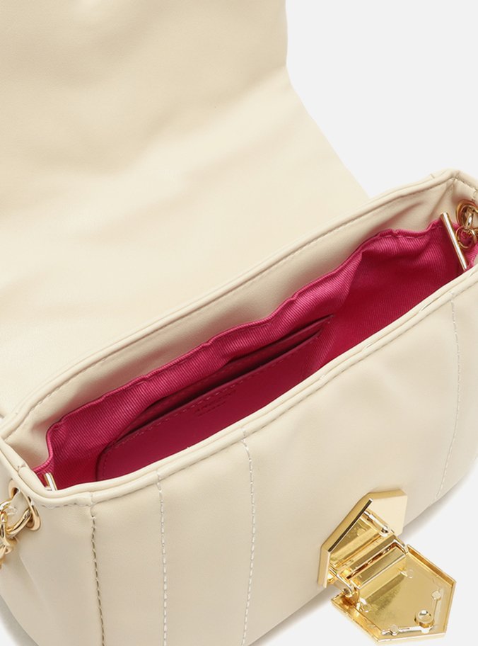Bolsa Off-White Tiracolo Média Matelassê