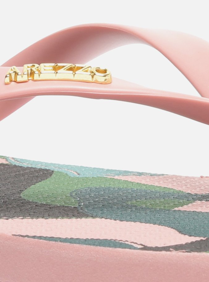 Chinelo de Dedo Camuflado Rosa Brizza