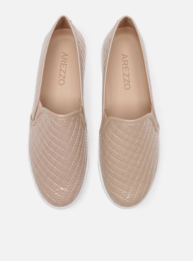 Slip-on Matelassê Verniz Nude Rose