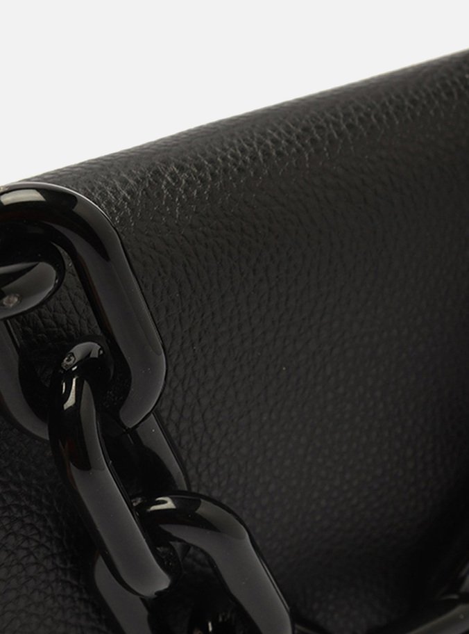 Bolsa Carteira Tiracolo Preta Média Corrente