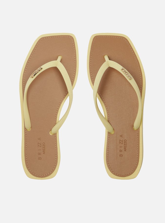 Chinelo de Dedo Amarelo Flatform Metais Brizza