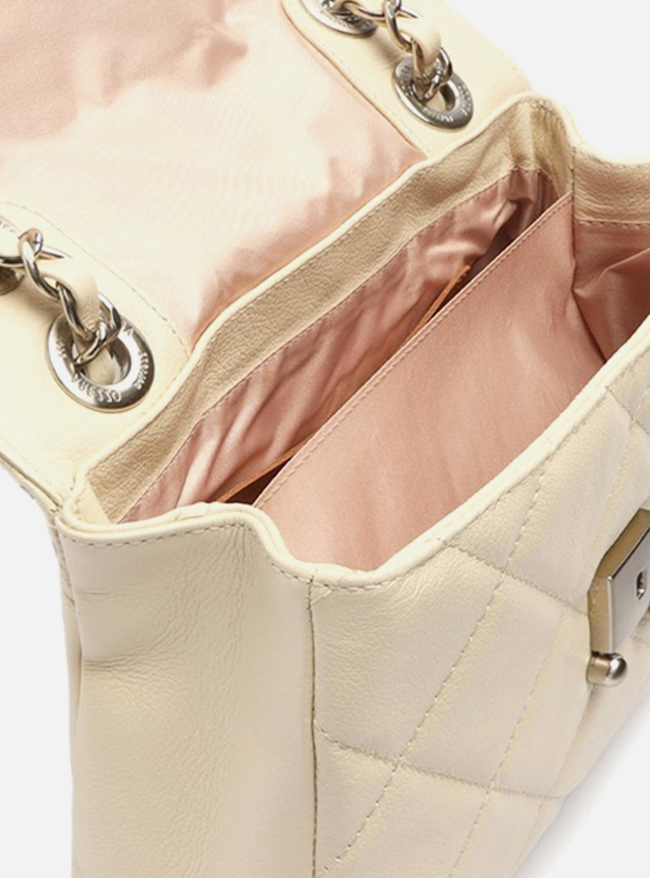 Bolsa Tiracolo Off-White Couro Mizz Média — foto 4