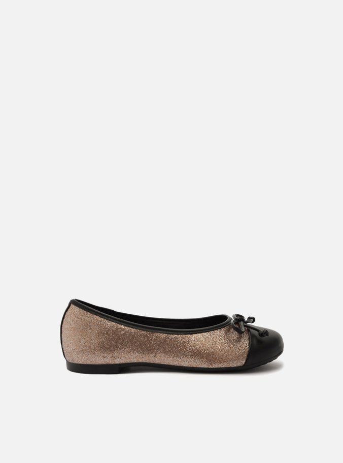 Sapatilha Infantil Preta Glitter Bico Redondo Ballerina