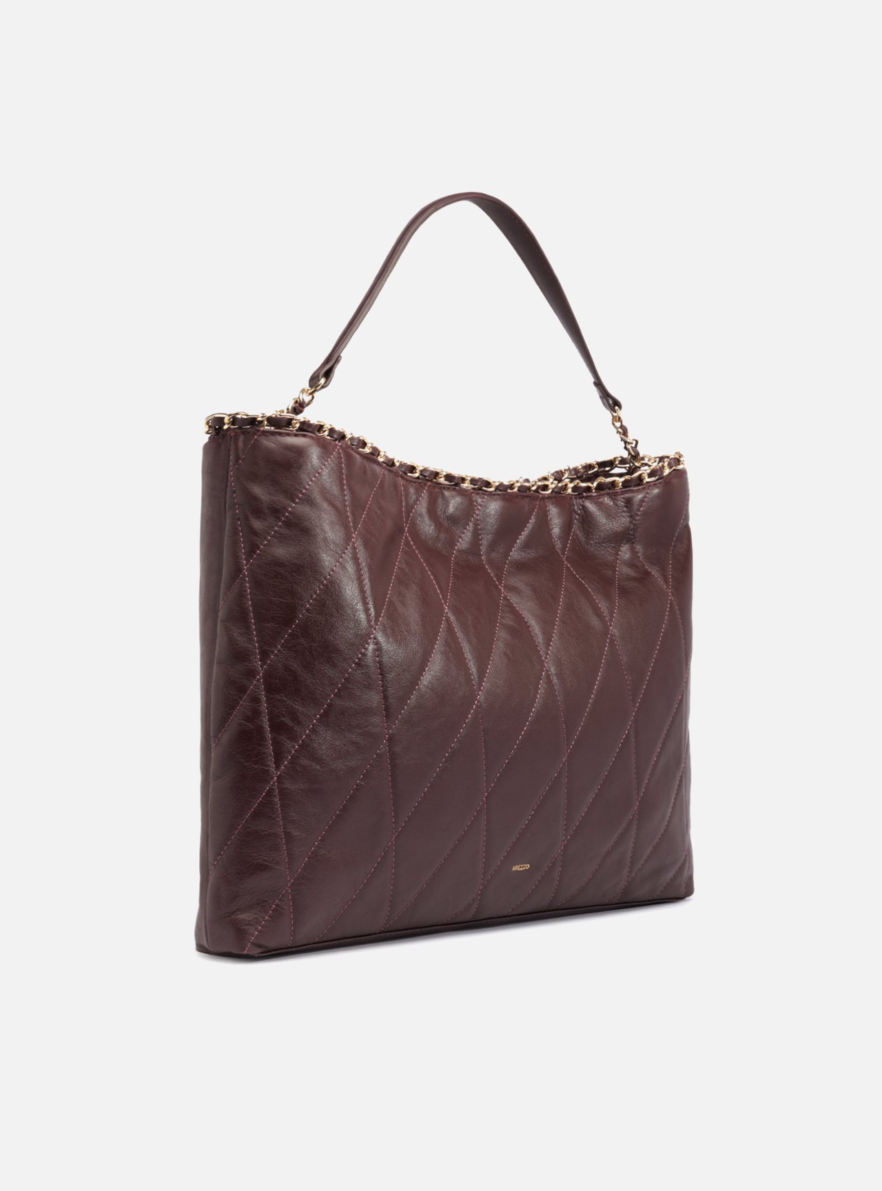 Bolsa Hobo Bordô Couro Grande Matelassê — foto 5