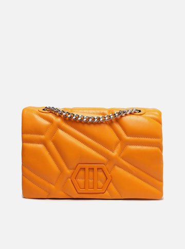 Bolsa Tiracolo Laranja Couro Emma Média