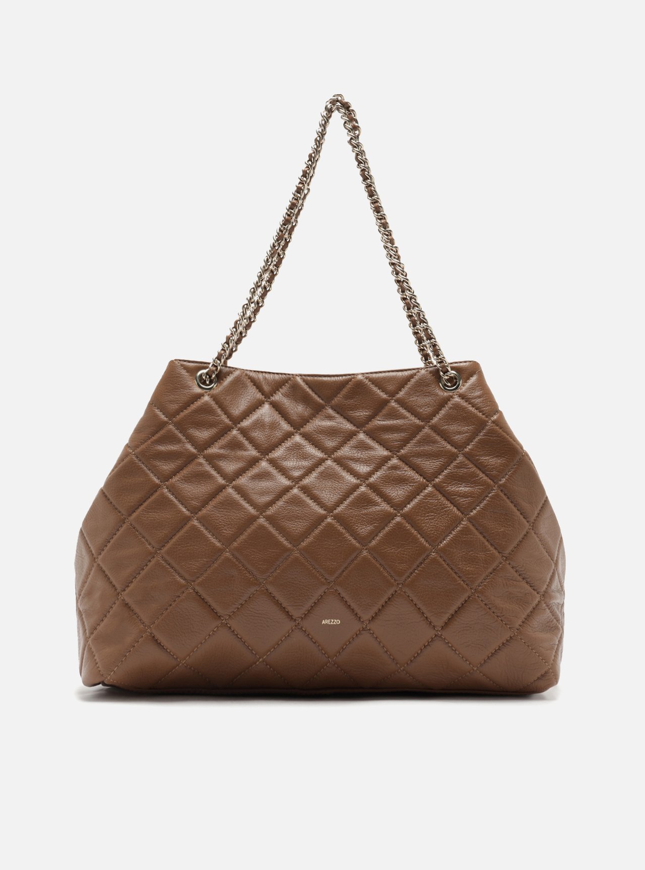 Bolsa Tote Marrom Couro Matelassê Gab Grande — foto 1