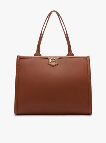 Bolsa Shopping Marrom Detalhe Grande