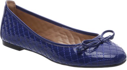 Sapatilha Bico Redondo Matelassê Verniz Galaxy Blue