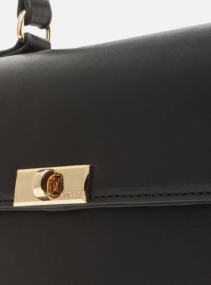 Bolsa Tote Preta Quadrada Pequena