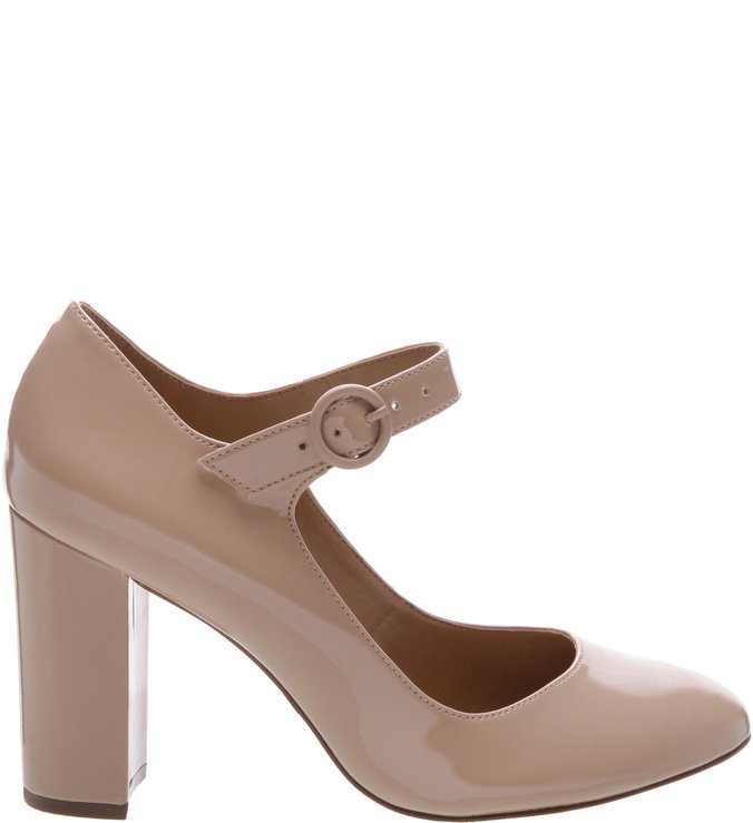 Sapato Boneca Verniz Nude Creme
