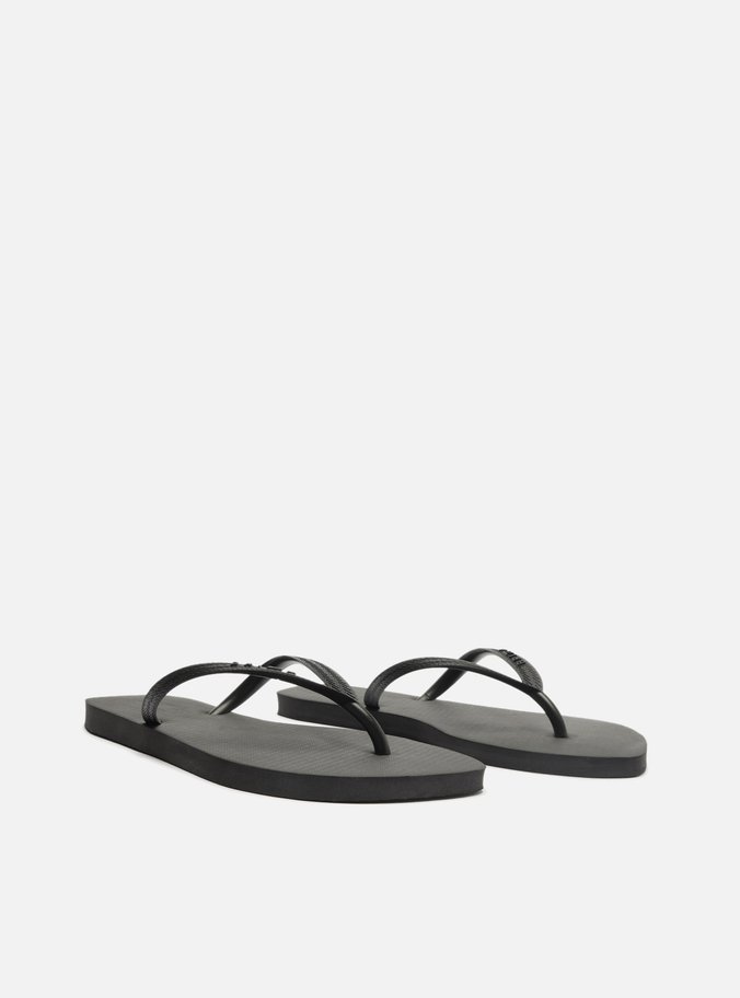 Chinelo de Dedo Preto Leaf Brizza