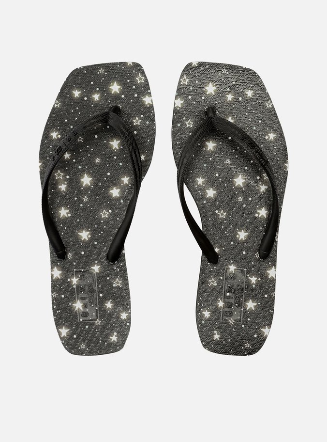 Chinelo de Dedo Jelly Preto Tira Preta Brizza