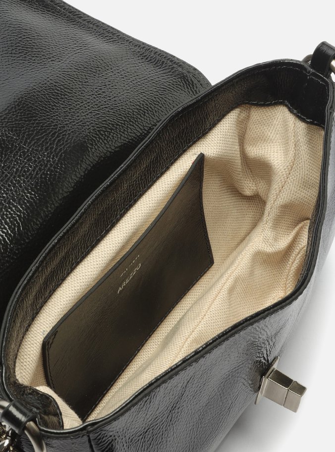 Bolsa Tiracolo Preta Couro Amélia Pequena