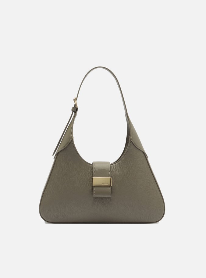 Bolsa Hobo Cinza Média Metal