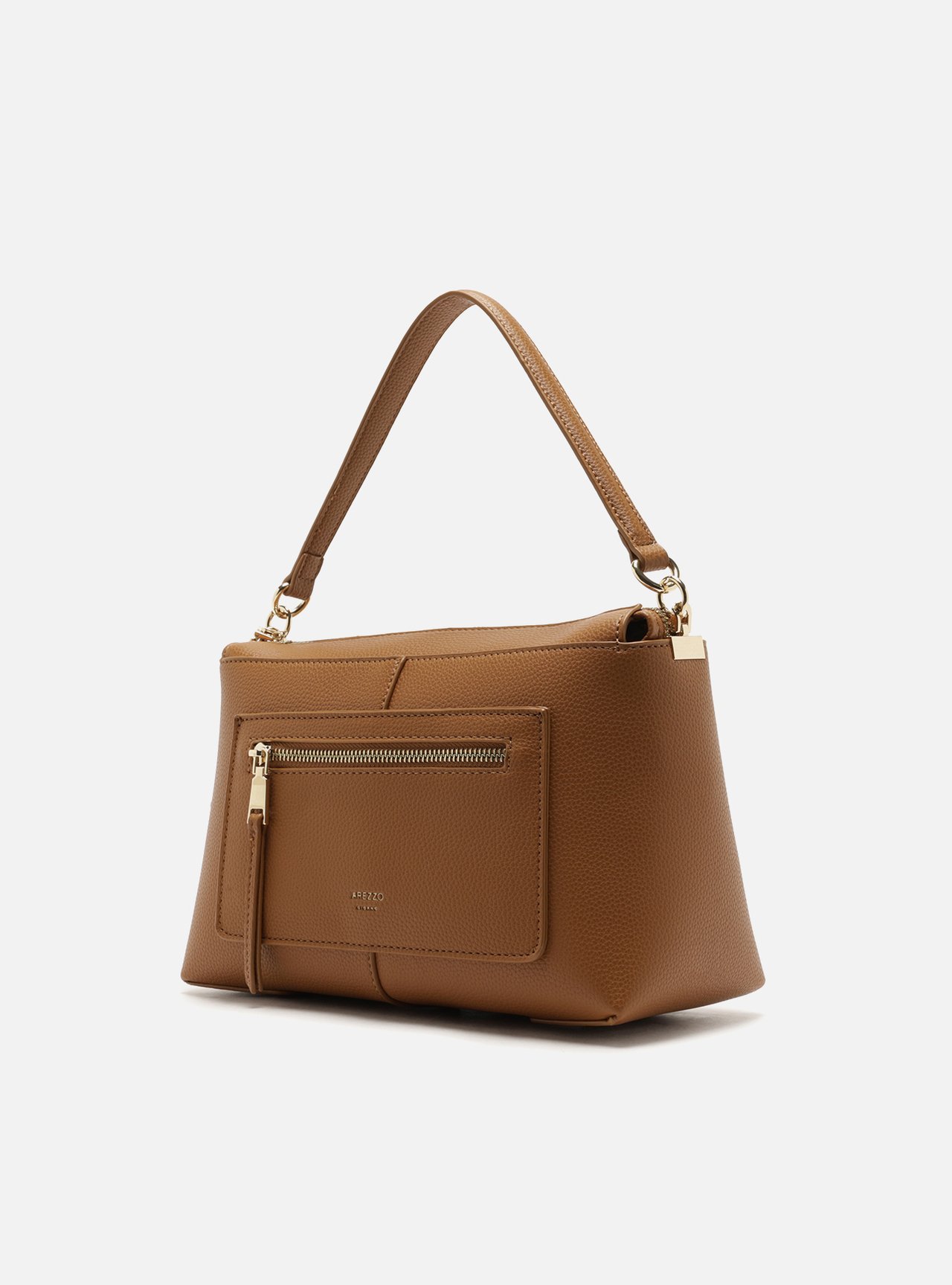 Bolsa Tote Marrom Média Bolso Frontal — foto 2