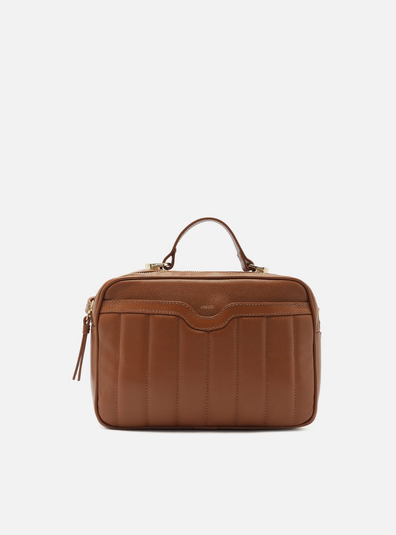 Bolsa Tiracolo Marrom Couro Francine Média — foto 1
