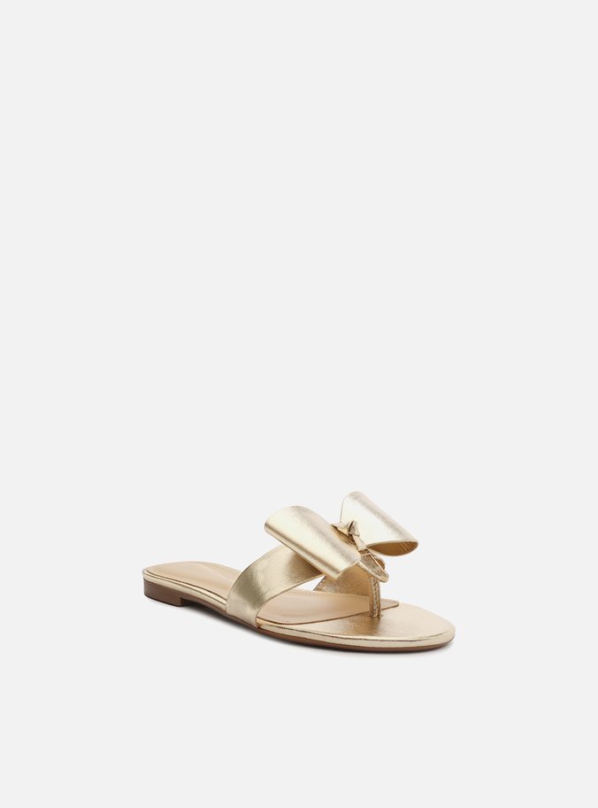Rasteira Dourada Minimalista Laço