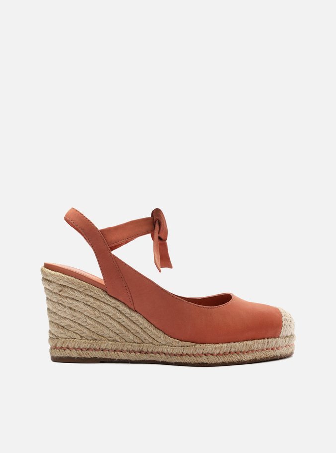 Espadrille Rosa Nobuck Anabela Lace Up