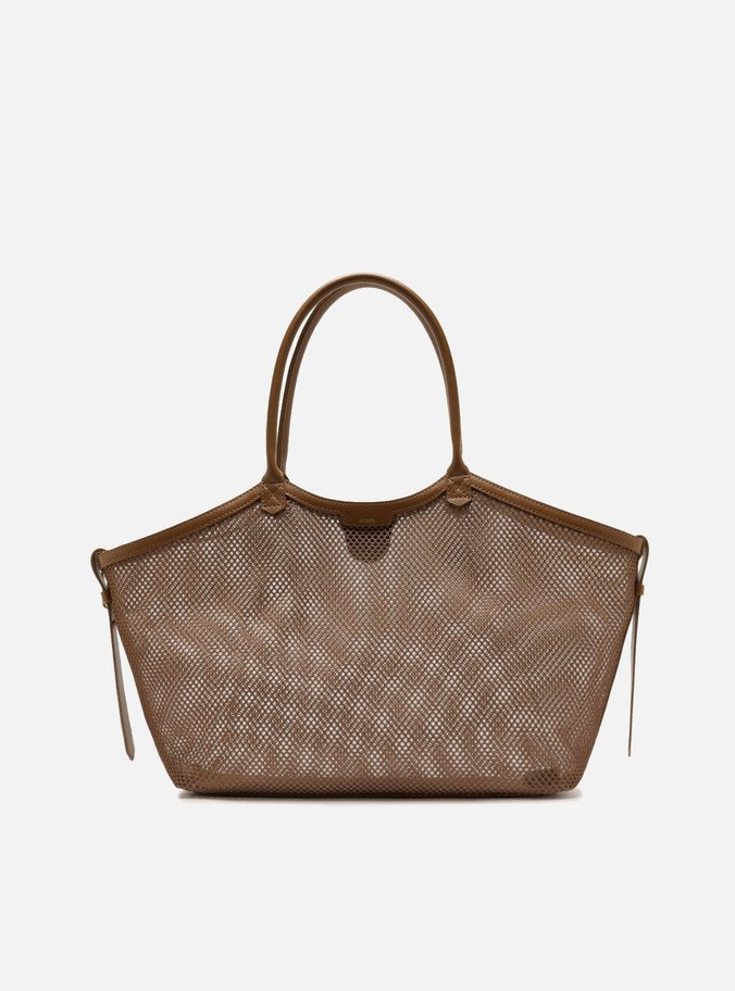 Bolsa Shopping Marrom Tela Grande Pouch