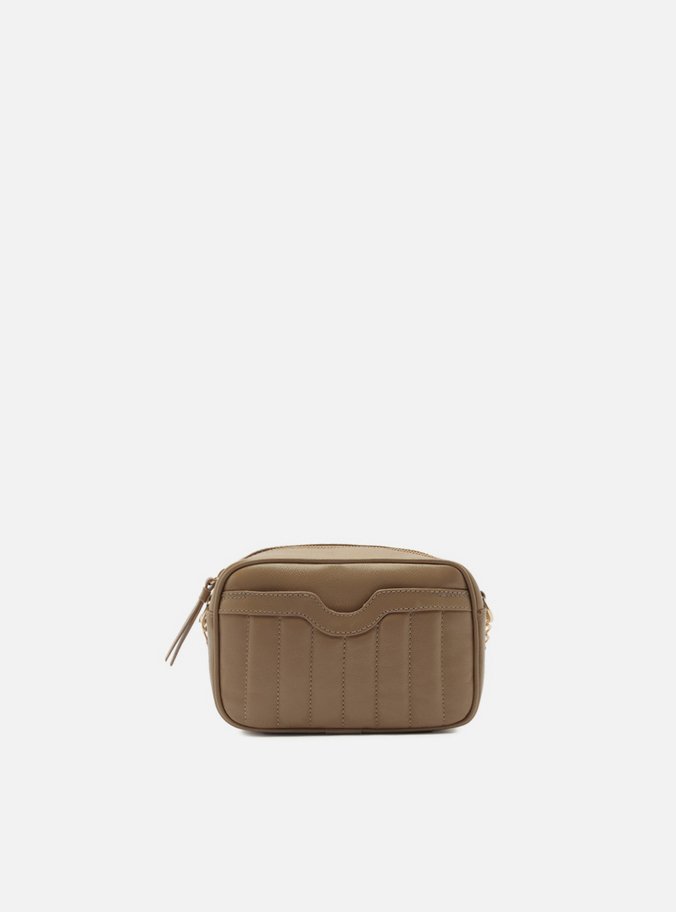 Bolsa Tiracolo Cinza Couro Francine Pequena