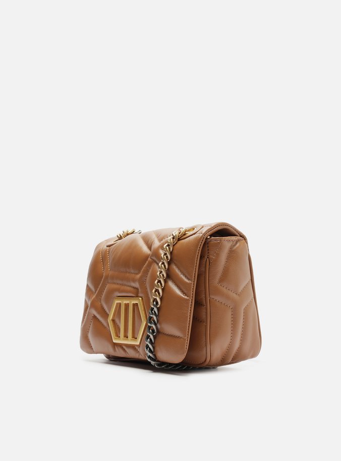 Bolsa Tiracolo Marrom Nut Couro Emma Média