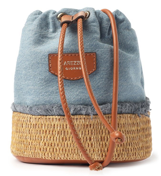 Bucket Azul Jeans Palha Cecilia Pequena