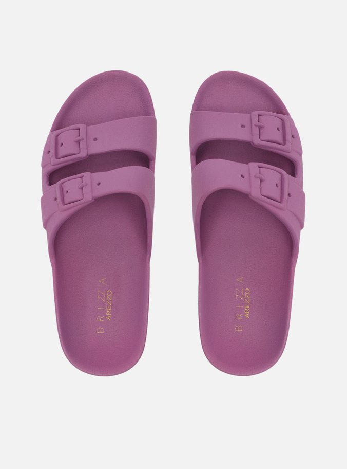 Chinelo Slide Roxo Fivelas Brizza
