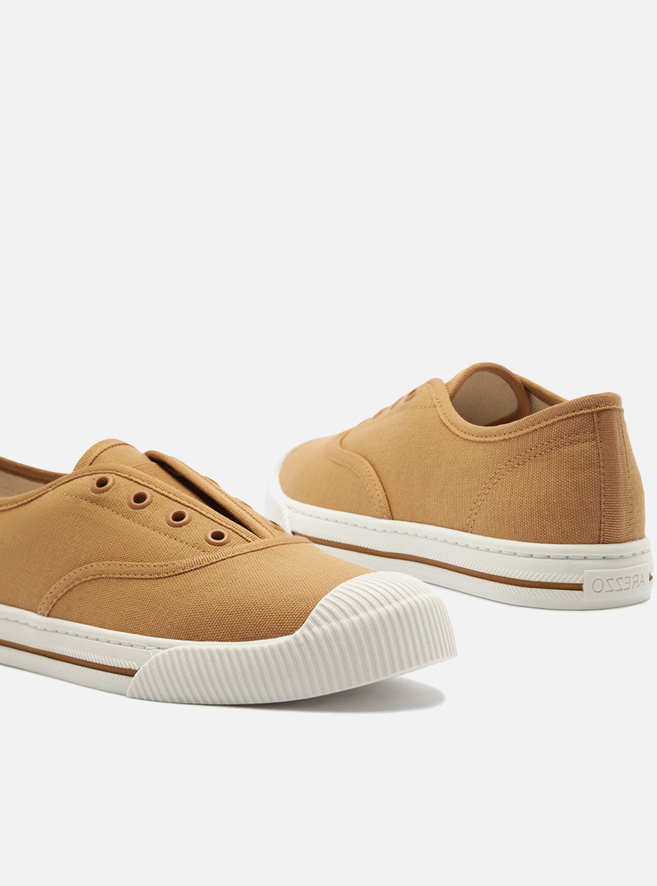 Tênis Slip On Marrom Lona Elástico — foto 4