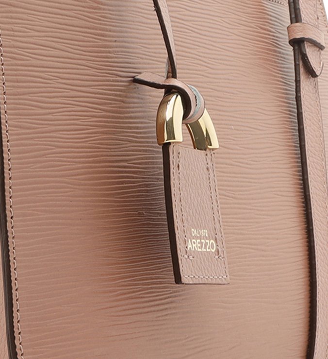 Bolsa Couro Tote Abraccio Rose Blush
