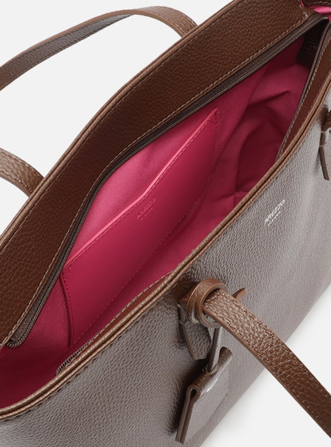 Bolsa Shopping Marrom Escura Manu Grande