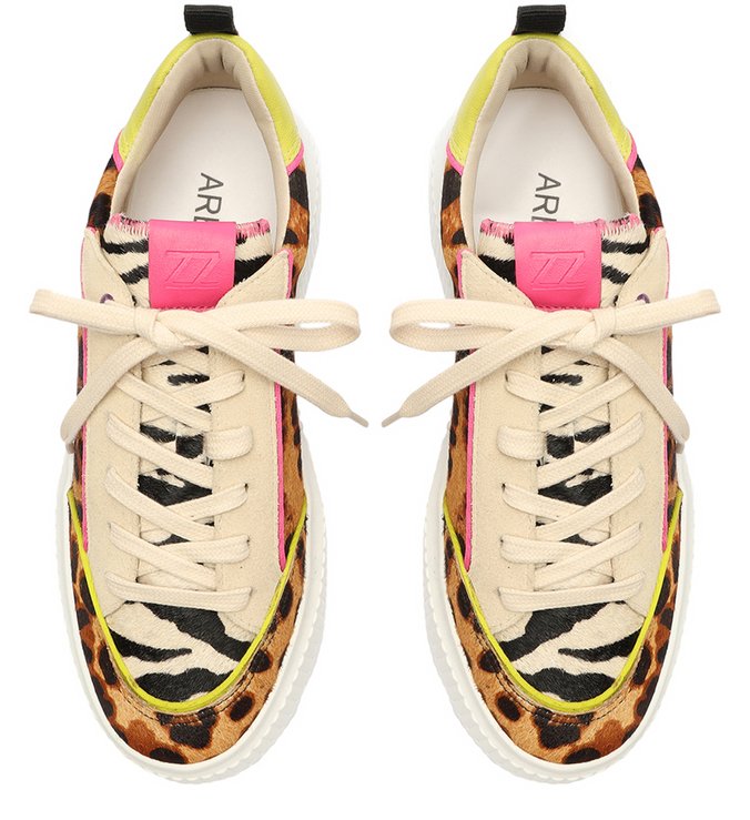 Tênis Onça Multimaterial Flatform Colorido