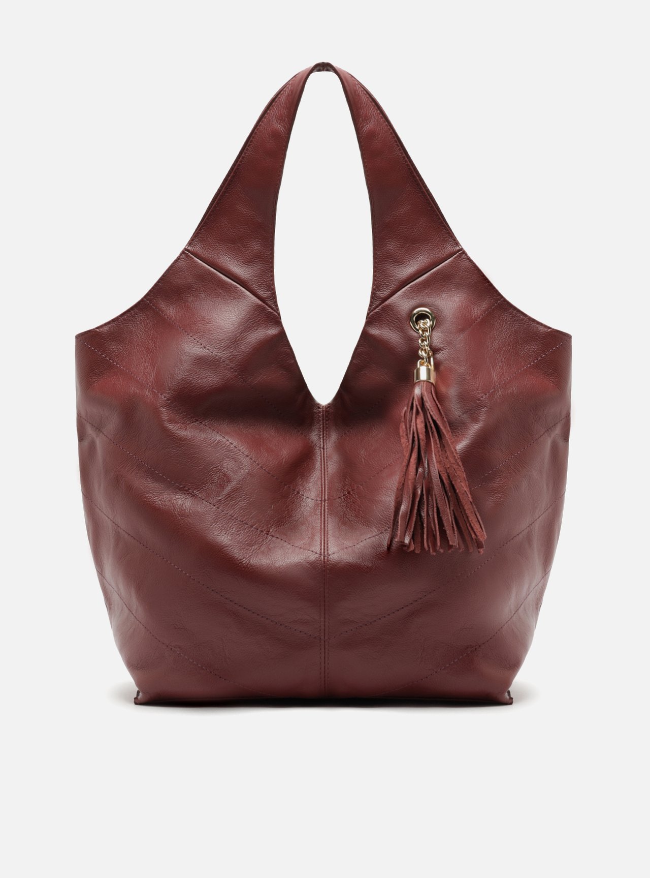 Bolsa Hobo Vermelha Couro Ísis Grande — foto 1