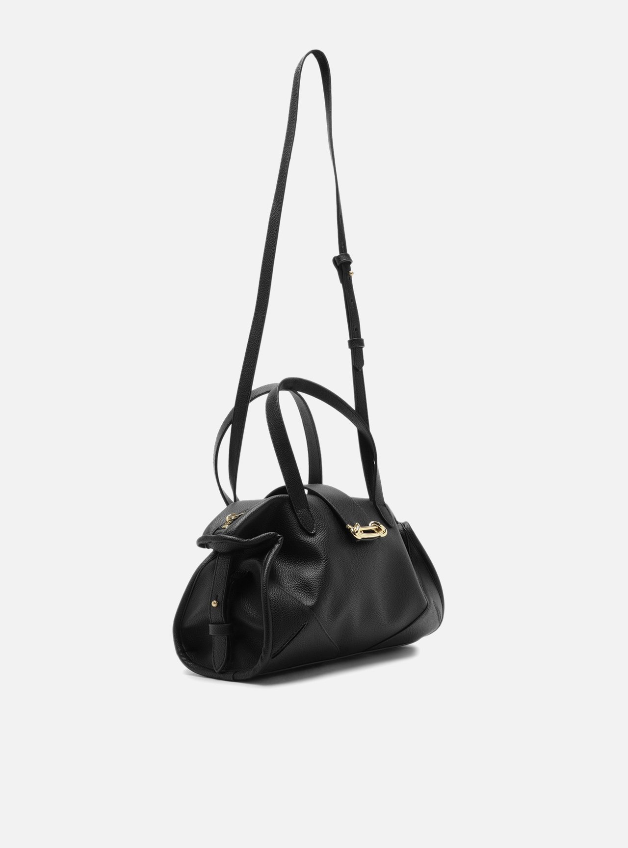 Bolsa Tote Preta Média Metais — foto 5