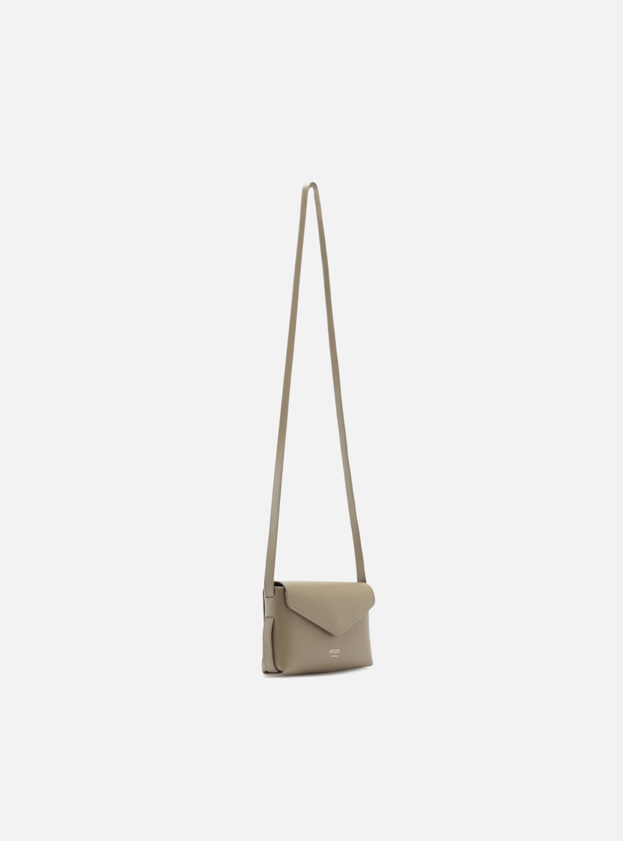 Bolsa Tiracolo Cinza Pequena Envelope — foto 5
