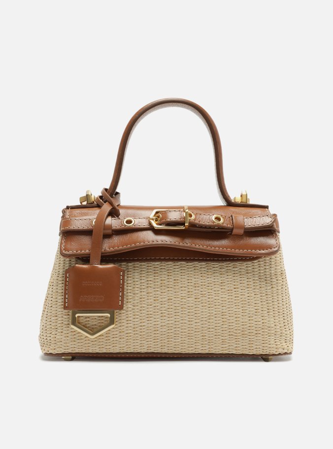 Bolsa Tiracolo Marrom Ráfia Victória Pequena