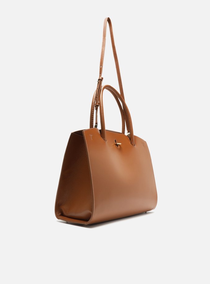 Bolsa Tote Marrom Couro Grande Olie