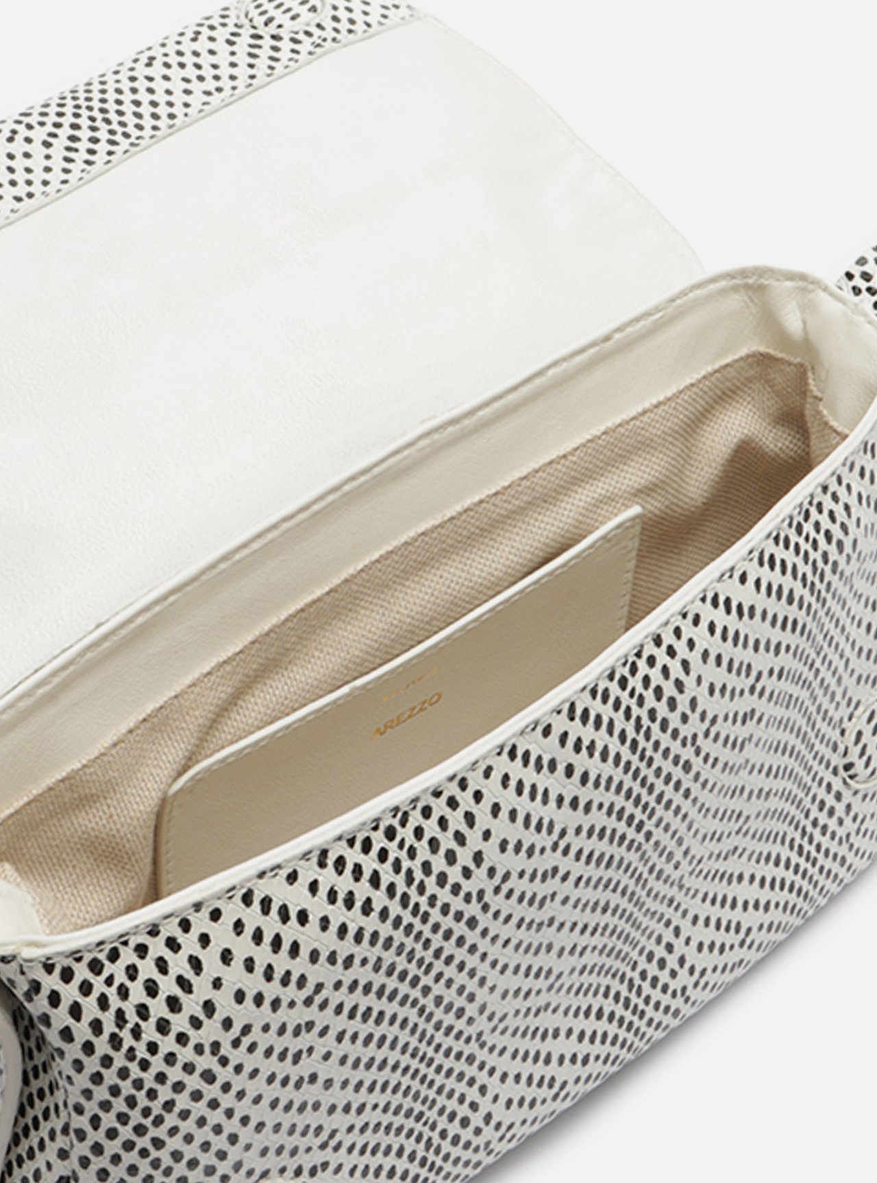 Bolsa Tiracolo Animal Print Couro Média Metais — foto 4