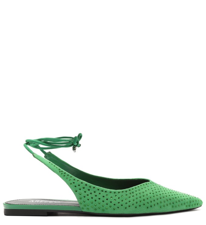 Sapatilha Verde Acamurçada Slingback