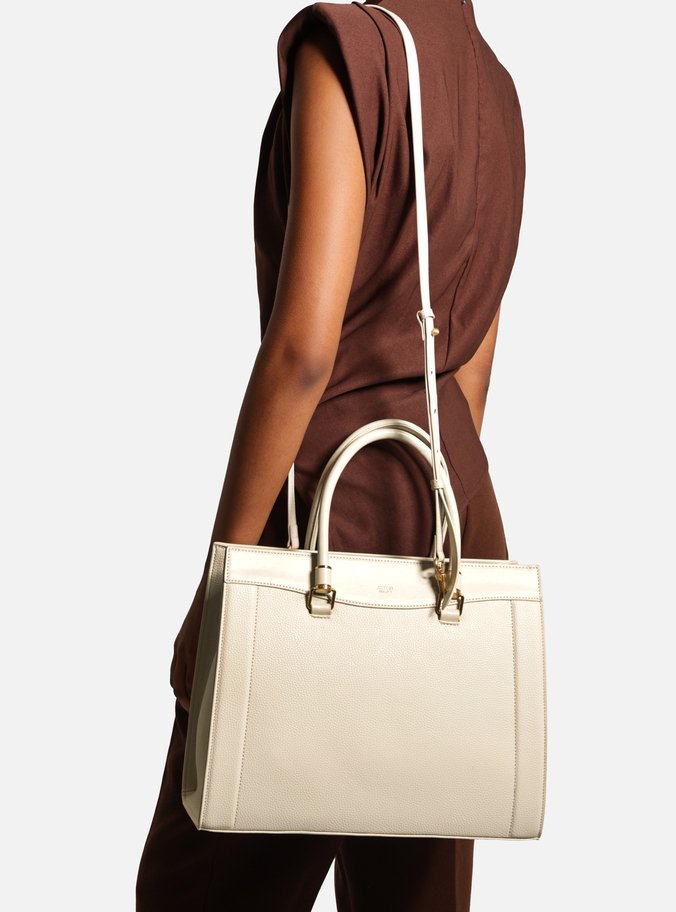 Bolsa Tote Branca Média Metais