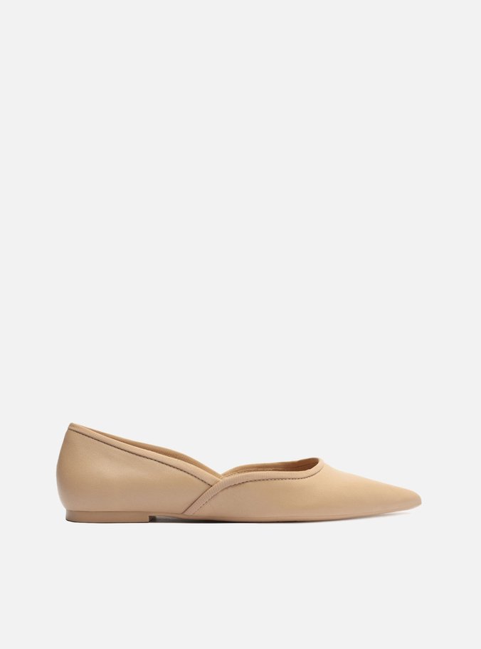 Sapatilha Nude Bico Fino Contorno