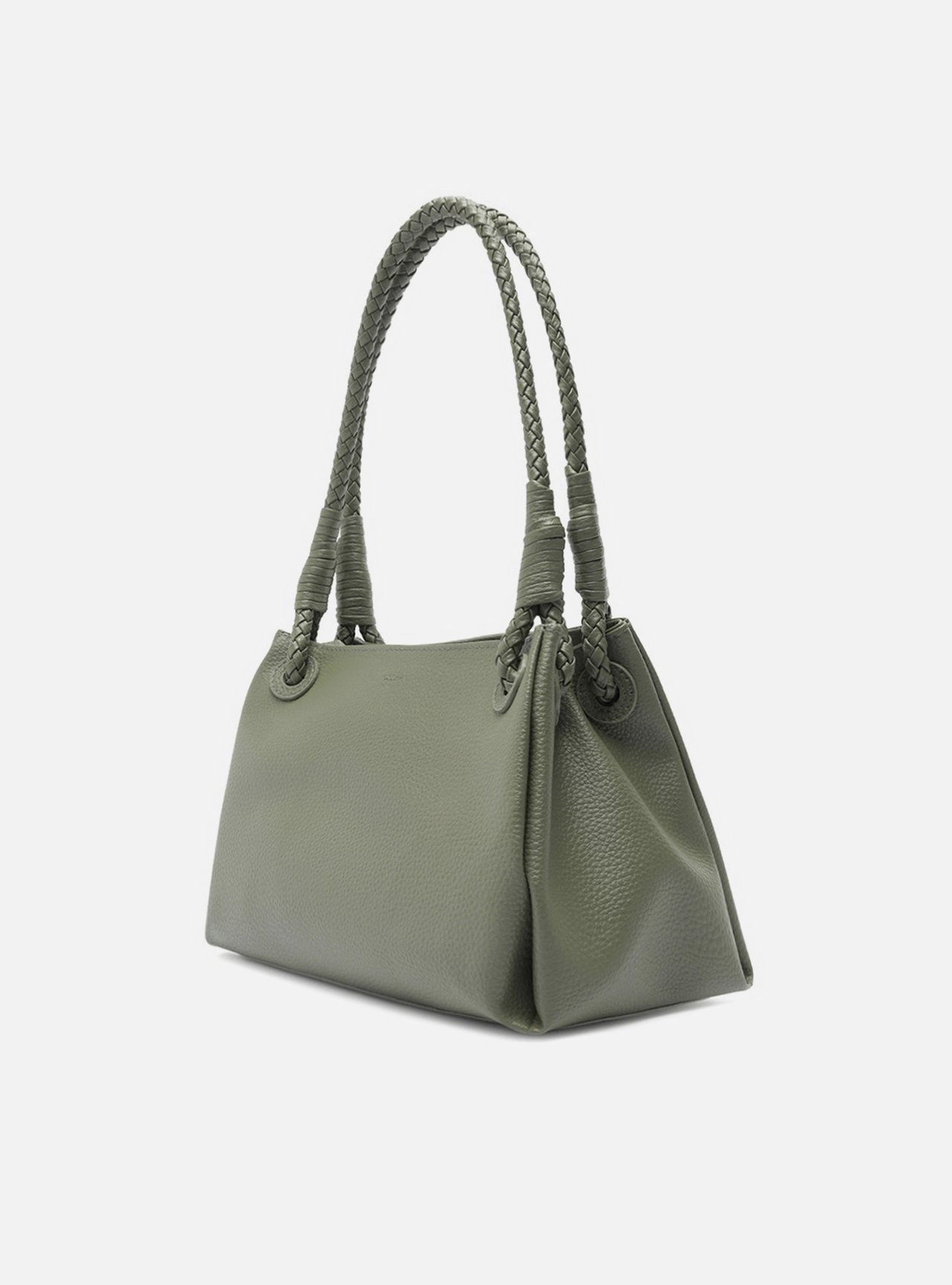 Bolsa Shoulder Verde Média Alça Trançada — foto 2