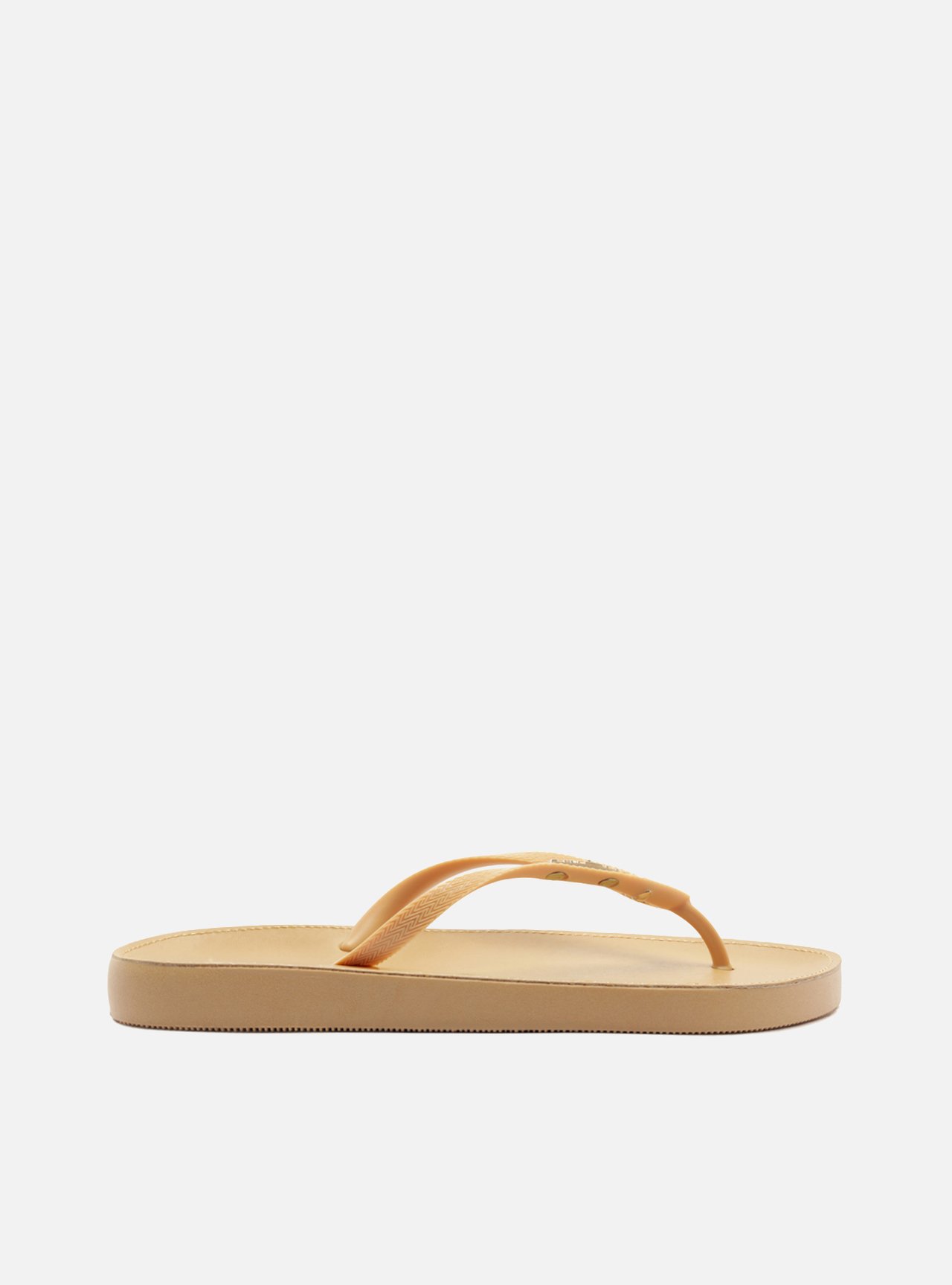 Chinelo de Dedo Nude Flatform Metais Brizza — foto 1