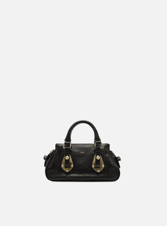 Bolsa Tote Preta Couro 