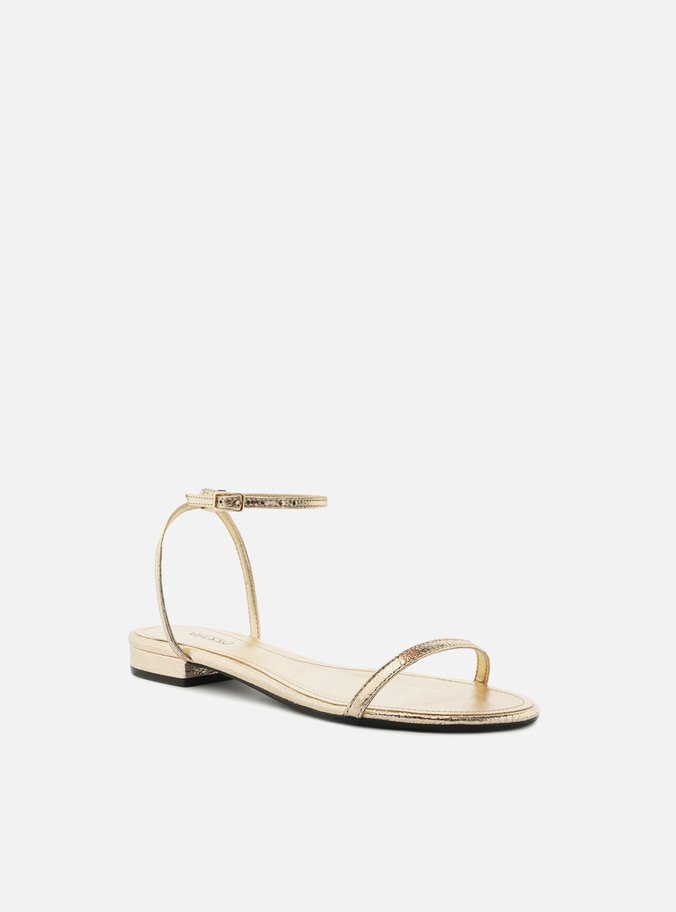 Sandália Rasteira Dourada Slim Minimalista