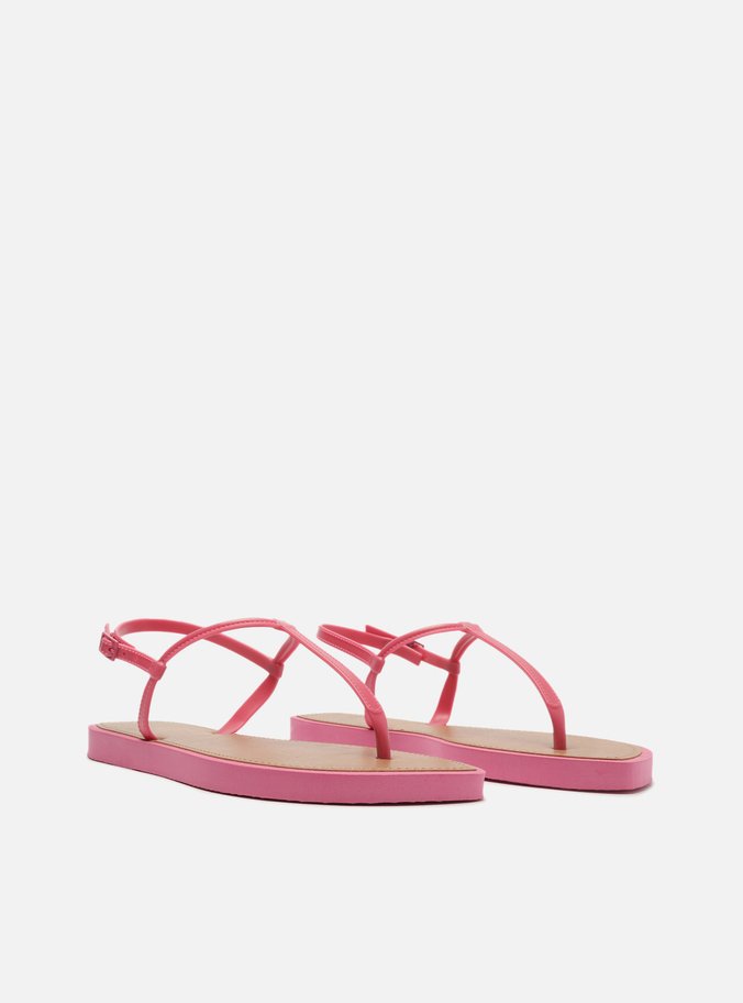 Sandália Rasteira Rosa Slim Leaf Thong