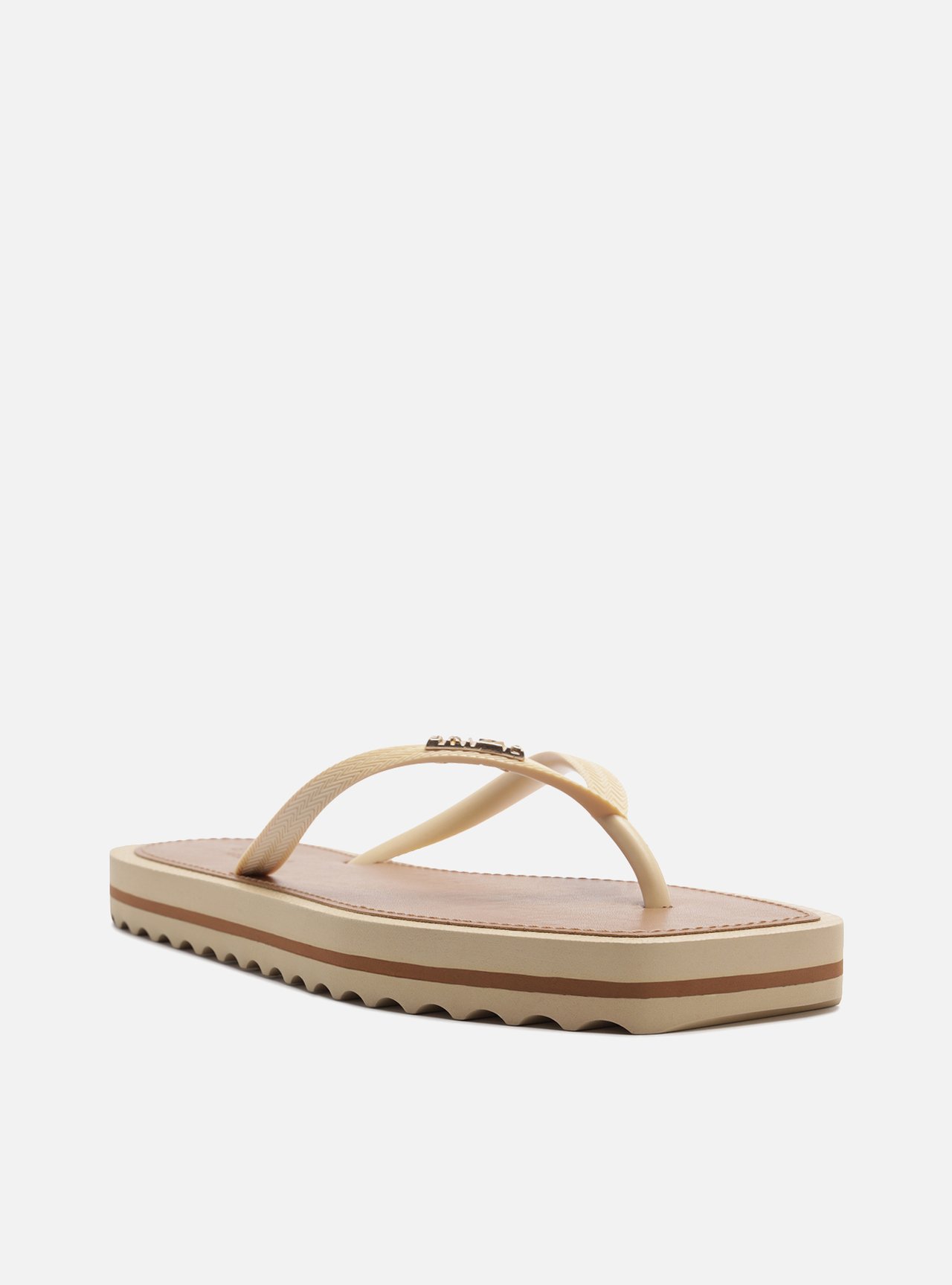 Chinelo de Dedo Off White Flatform Metais Brizza — foto 2