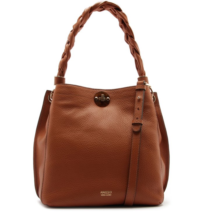 Bolsa Hobo Couro Patricia Grande Argila Real