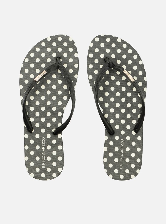 Chinelo de Dedo Preto Poá Brizza