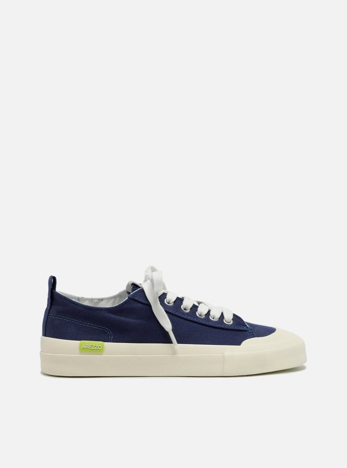 Tênis Azul Lona Canelada Casual