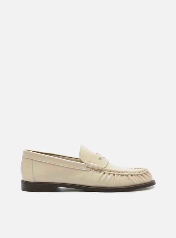 Mocassim Off White Couro Acamurçado